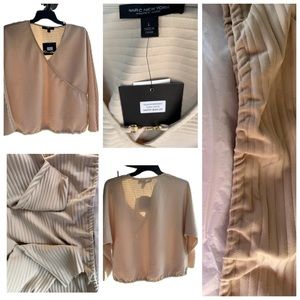 Large Marc New York Latte Ribbed Long sleeve Top